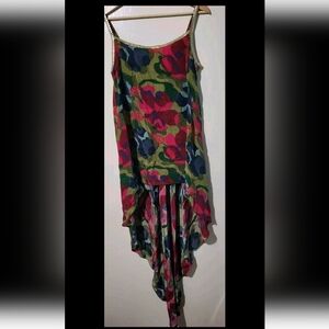 Kashmiraa Designer Floral Design Silk High Low Top Dress Women's Small NWT